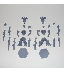 Eagle Two Pack Standing and Running Poses - 3d Printed Resin Miniatures