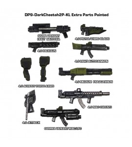 Dark Cheetah Two Pack Kneeling and Leaning Poses 3d Printed Resin Miniature