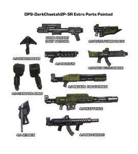 Dark Cheetah Two Pack Standing and Running Poses 3d Printed Resin Miniature