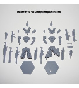 Dark Skirmisher Two Pack 3d Printed Resin Miniature