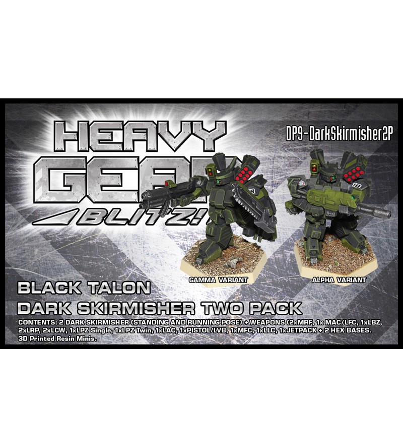 Dark Skirmisher Two Pack 3d Printed Resin Miniature