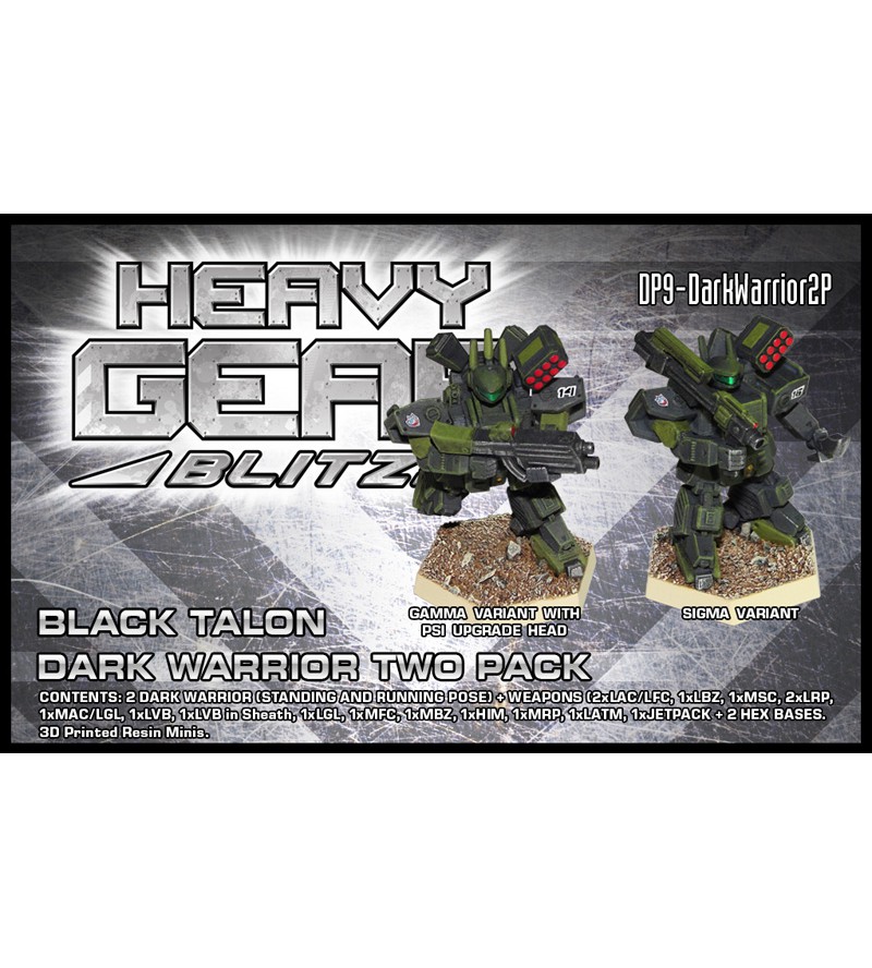 Dark Warrior Two Pack 3d Printed Resin Miniature