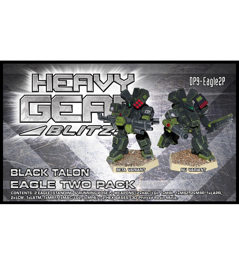 Eagle Two Pack Standing and Running Poses - 3d Printed Resin Miniatures