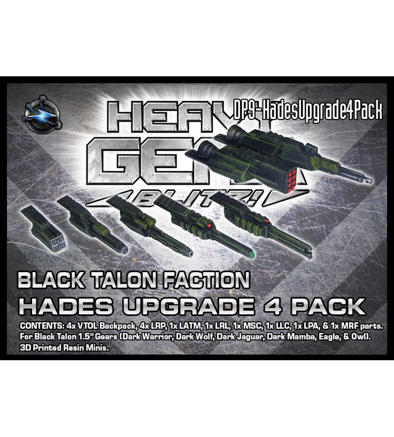 New Hades Upgrade 4 Pack for Black Talon 1.5" Gears