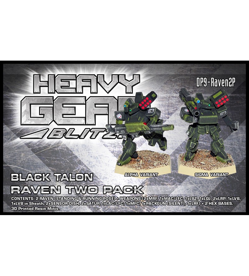 Raven Two Pack Standing and Running Poses - 3d Printed Resin Miniatures