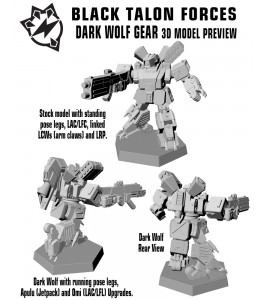 Dark Wolf Two Pack 3d Printed Resin Miniature