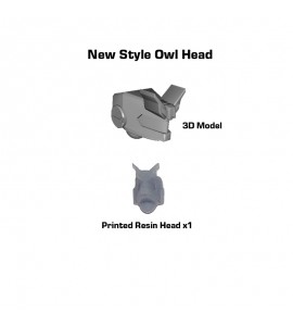 New Style Owl Head 3d printed resin