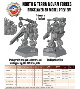 Bricklayer Two Pack 3D Printed Resin Miniature (Pre-Order)