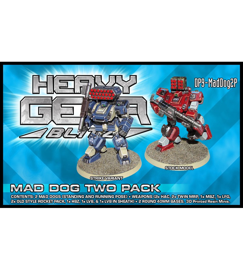 Mad Dog Two Pack 3D Printed Resin Miniature