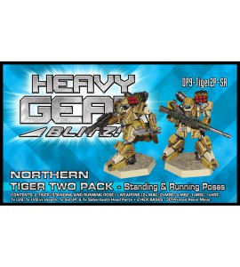 Tiger Two Pack - Standing & Running Poses 3D Printed Resin Miniature