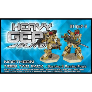 Tiger Two Pack - Standing & Running Poses 3D Printed Resin Miniature