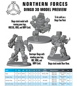 Dingo Two Pack 3D Printed Resin Miniature