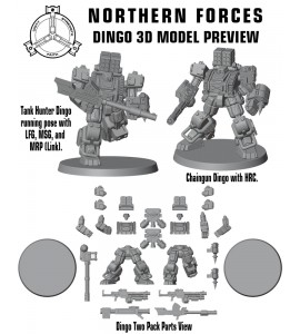 Dingo Two Pack 3D Printed Resin Miniature