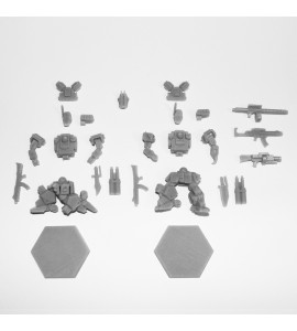 Hunter Two Pack - Kneeling & Leaning Poses 3D Printed Resin Miniature