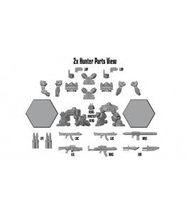 Hunter Two Pack - Kneeling & Leaning Poses 3D Printed Resin Miniature