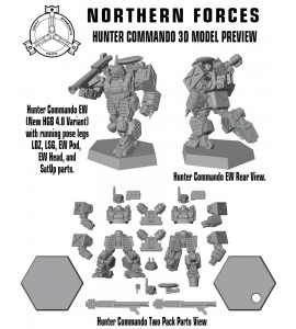 Hunter Commando Two Pack 3D Printed Resin Miniature (Pre-Order)