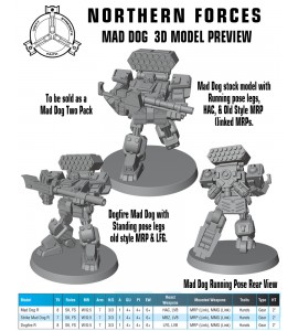 Mad Dog Two Pack 3D Printed Resin Miniature
