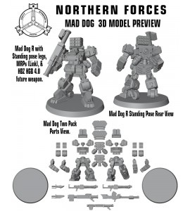 Mad Dog Two Pack 3D Printed Resin Miniature