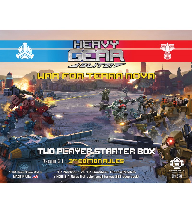 Heavy Gear Blitz - War for Terra Nova - Two Player Starter Box - Includes Small Format HGB 3.1 Rules
