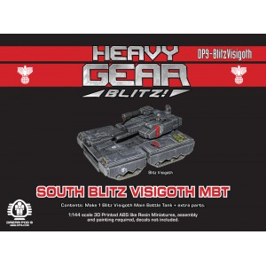 South Blitz Visigoth Main Battle Tank - 3D Printed Resin Miniature