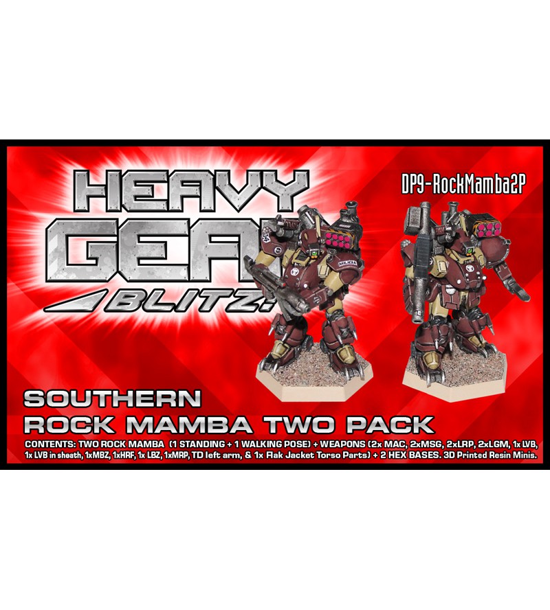 Rock Mamba Two Pack 3D Printed Resin Minis