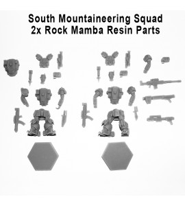 South Mountaineering Squad (2x Gold Mamba, 2x Rock Mamba, plus extra parts and weapons) 3D Printed Resin Minis