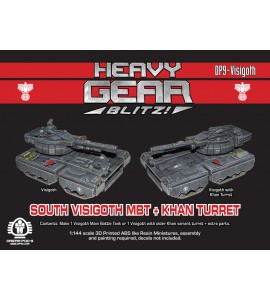 South Visigoth Main Battle Tank + Khan Turret - 3D Printed Resin Miniature