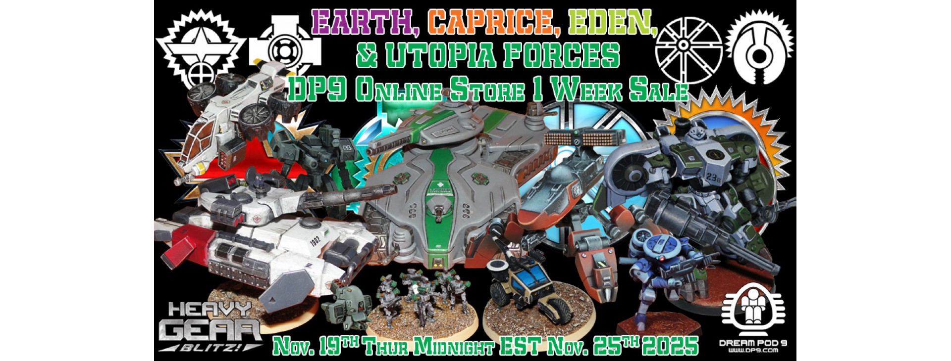 Earth Caprice Eden and Utopia Forces 1 Week Sale