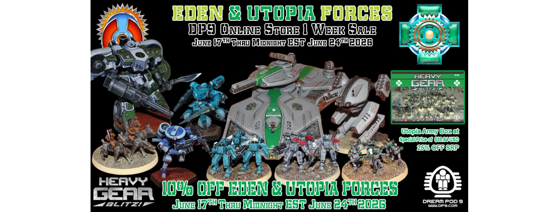 Eden and Utopia 1 Week Sale