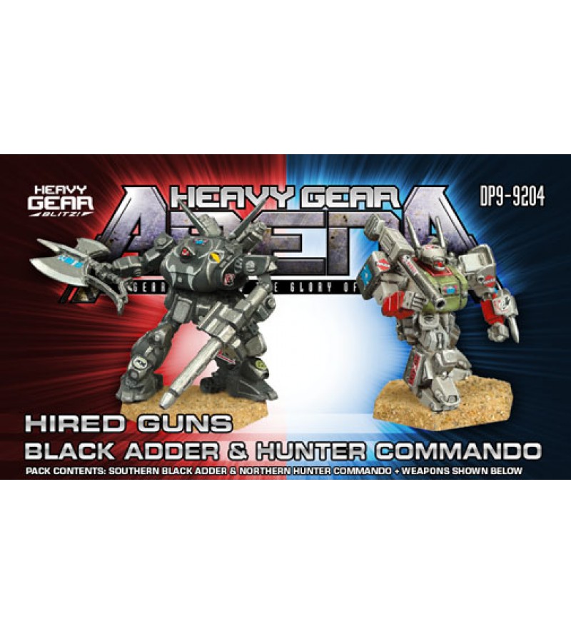 Heavy Gear Arena - Hired Guns Black Adder & Hunter Commando Pack