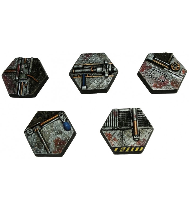 25mm Techno Hex Bases Five Pack