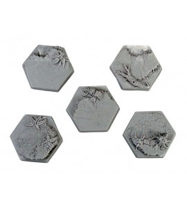 25mm Jungle Hex Bases Five Pack