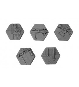 25mm Techno Hex Bases Five Pack