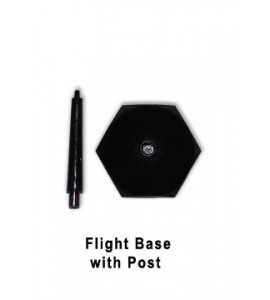 26mm Flight Base with 27mm Post (Black Plastic)