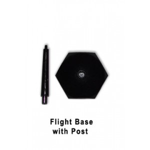 26mm Flight Base with 27mm Post (Black Plastic)