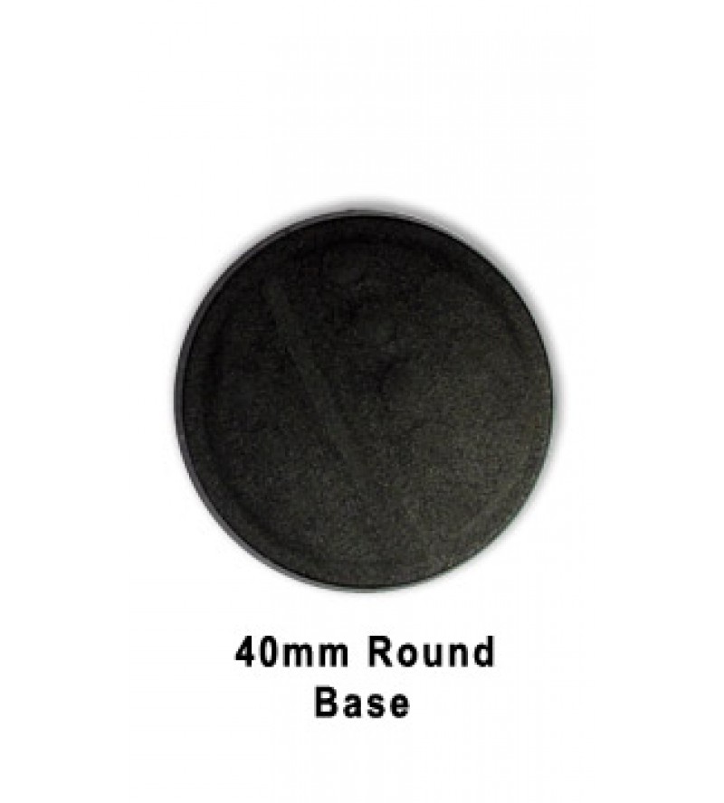 40mm Round Base (Black Plastic)