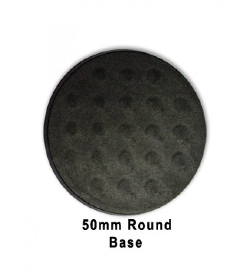50mm Round Base (Black Plastic)