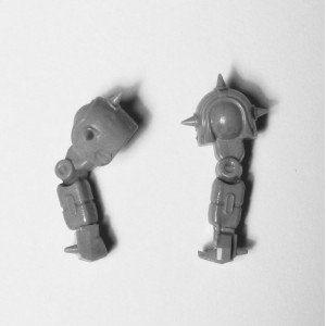 Custom Resin Arms for King Cobra Plastic Miniature to Hold Weapon Across Torso