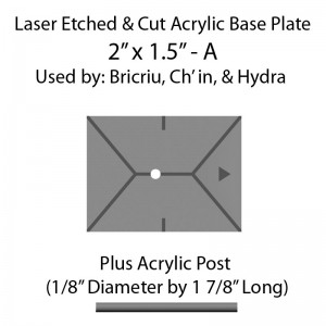 Jovian Wars: Acrylic Base Plate 2" x1.5"A & Post