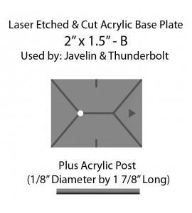 Jovian Wars: Acrylic Base Plate 2"x1.5"B & Post
