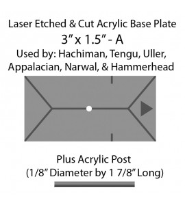 Jovian Wars: Acrylic Base Plate 3"x1.5"A & Post