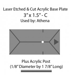 Jovian Wars: Acrylic Base Plate 3"x1.5"C & Post