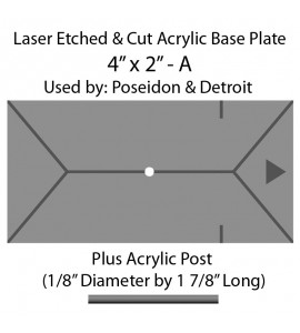 Jovian Wars: Acrylic Base Plate 4"x2"A & Post
