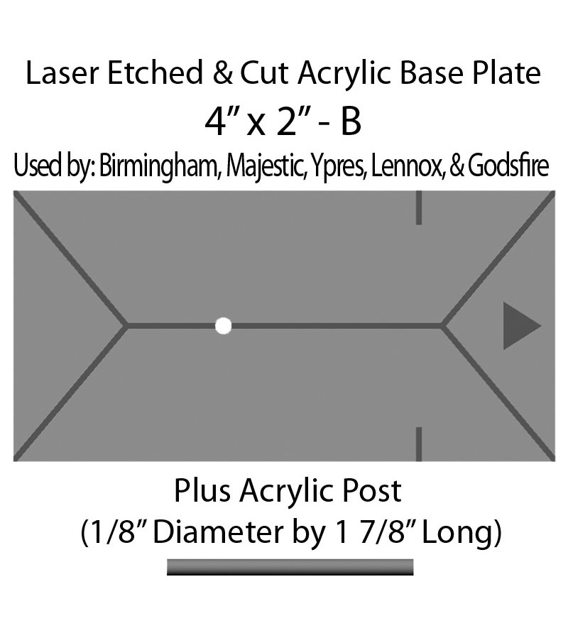 Jovian Wars: Acrylic Base Plate 4"x2"B & Post
