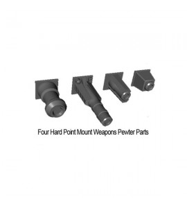 Jovian Wars: CEGA Hard Point Mounted 4 Weapon Pewter Parts x1 each
