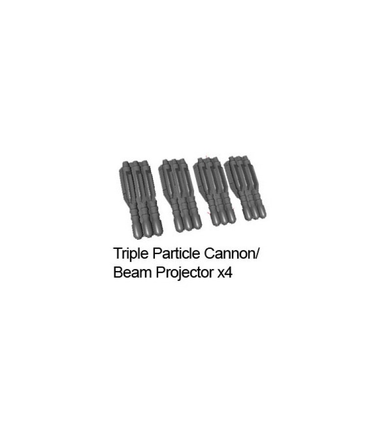 Jovian Wars: Triple Particle Cannon / Beam Projector Pewter Parts x4