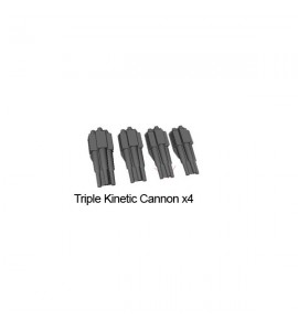 Jovian Wars: Triple Kinetic Cannon Pewter Parts x4