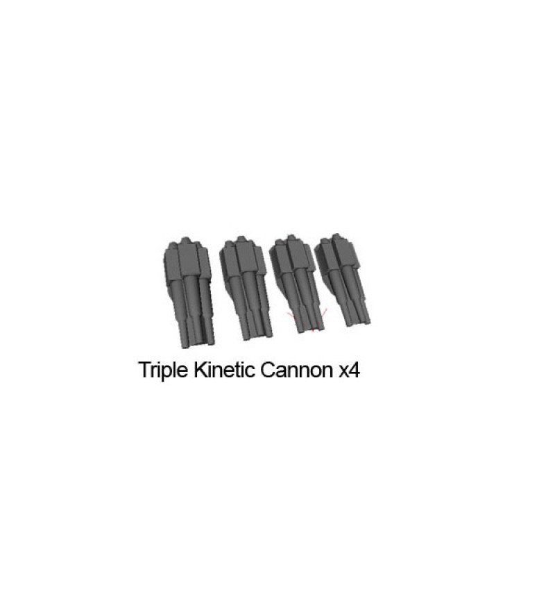 Jovian Wars: Triple Kinetic Cannon Pewter Parts x4