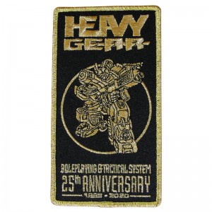 Heavy Gear 25th Anniversary Gold Metallic Thread Patch