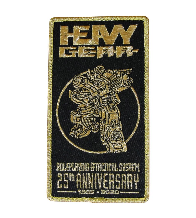 Heavy Gear 25th Anniversary Gold Metallic Thread Patch